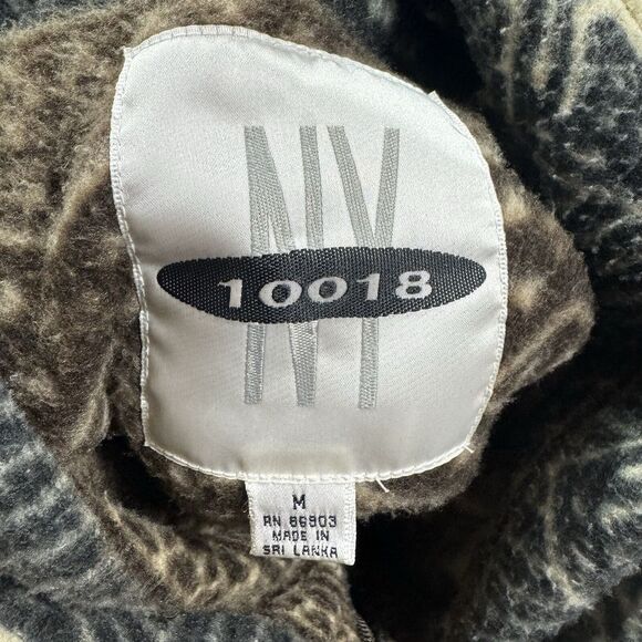 Vintage NY 10018 Jacket Womens Medium 90s Southwest Western Fair Isle Fleece - Picture 9 of 12